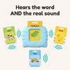 The reader plays the word and the real animal or vehicle sound
