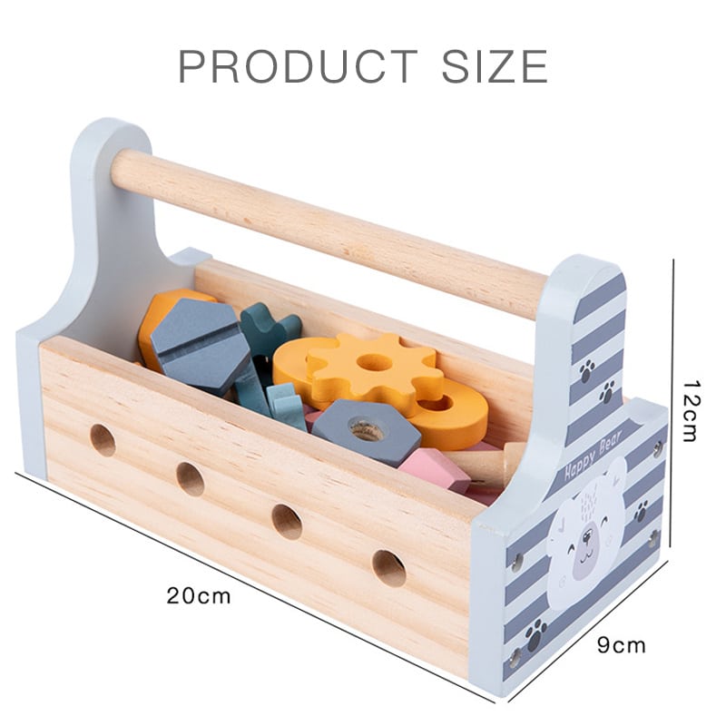 Montessori wooden toolbox