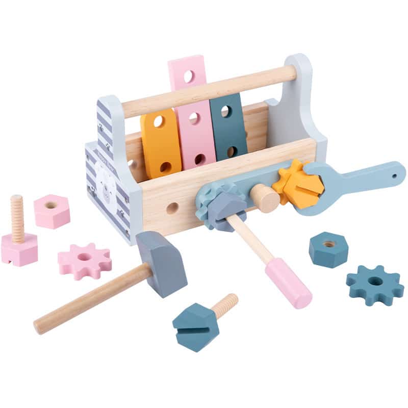 Montessori wooden toolbox