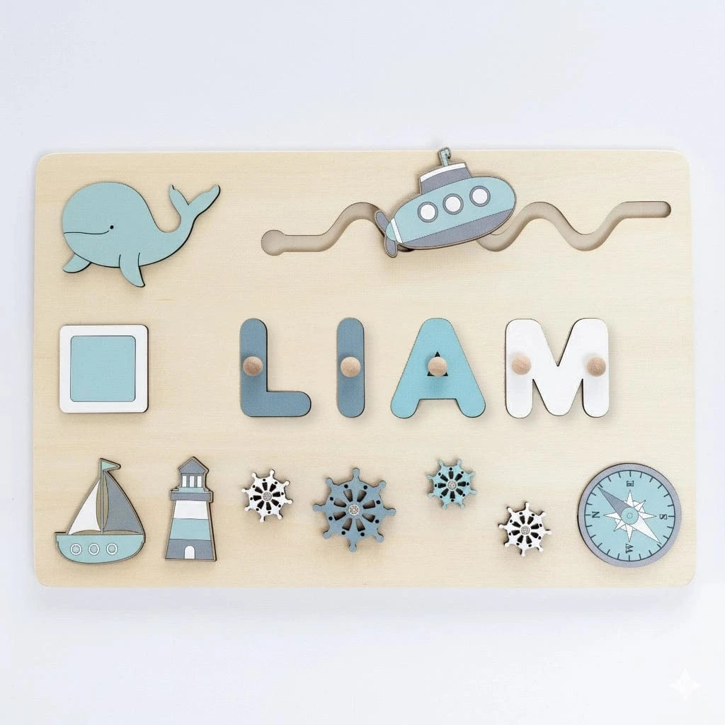 Ocean Personalized Name Puzzle - Custom Made for Your Child