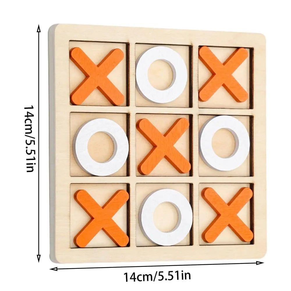 Orange Wooden Tic Tac Toe