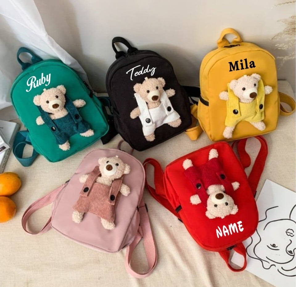 Personalized Teddy Bear Backpack for Girls and Boys