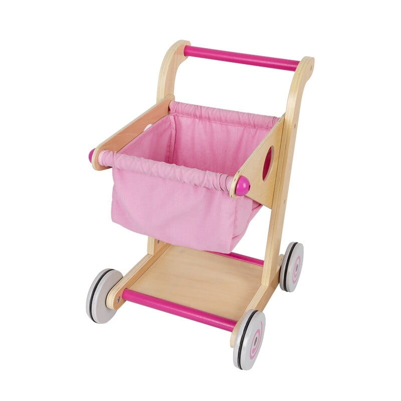 Pink Baby Walker Cart - Small Basket