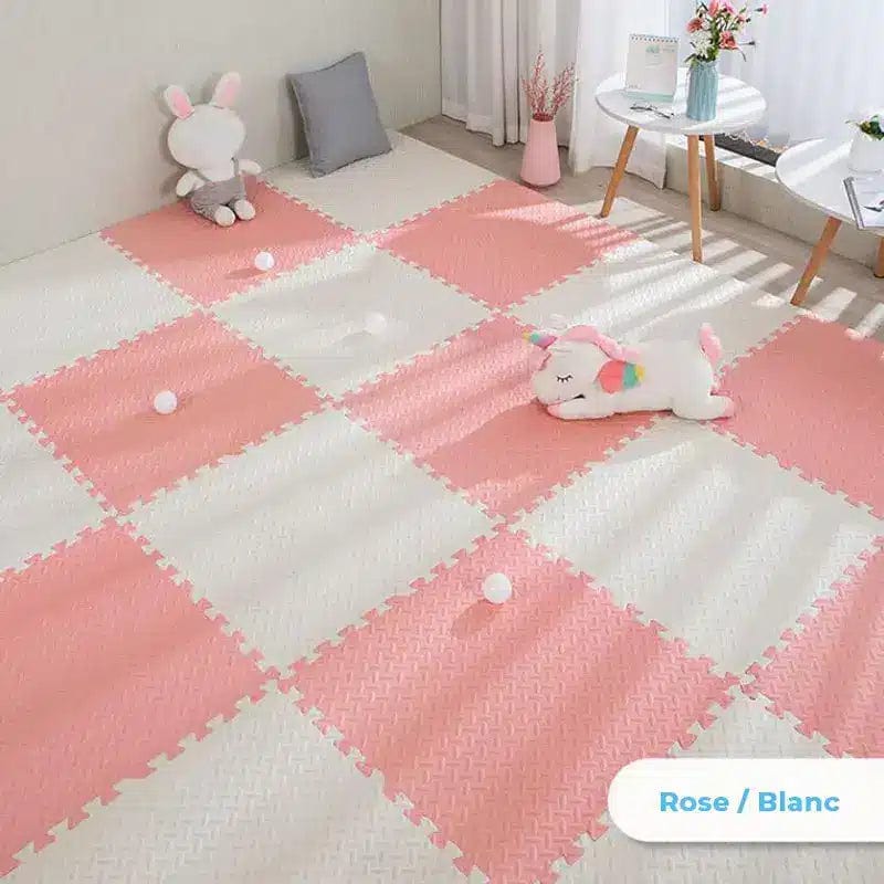 Pink-White / 24 pieces Thick Baby Play Mat with Two Colors