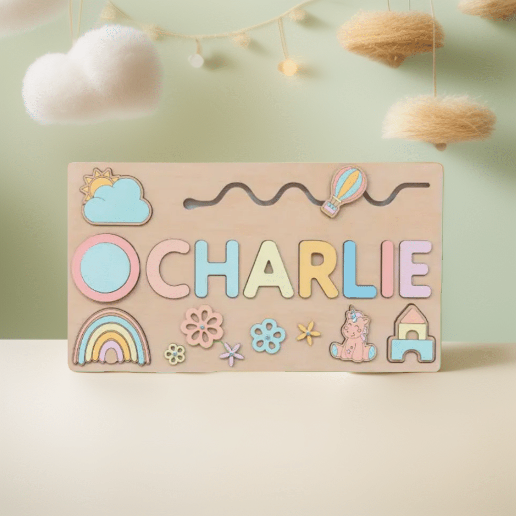 Rainbow Personalized Wooden Name Puzzle