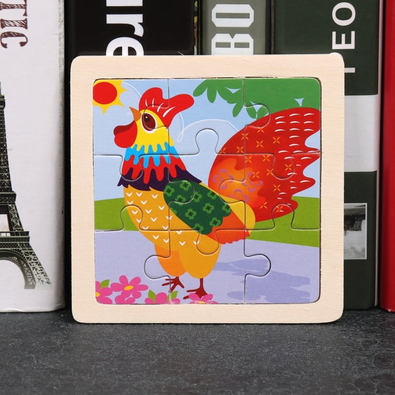 Rooster Wooden Animal Puzzle