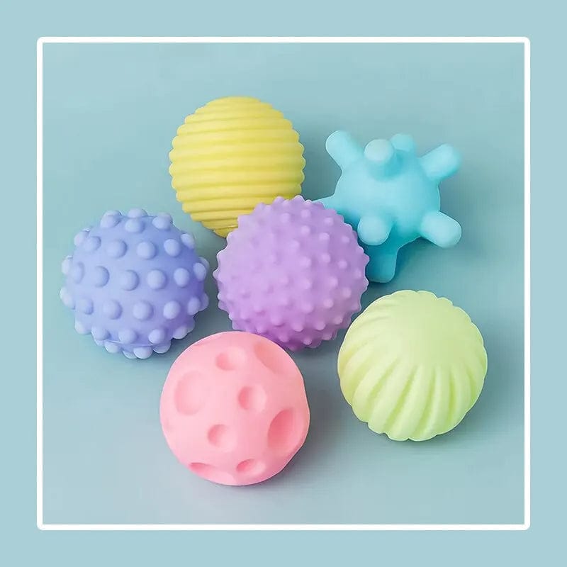 Set of 6 sensory balls for babies - Textured