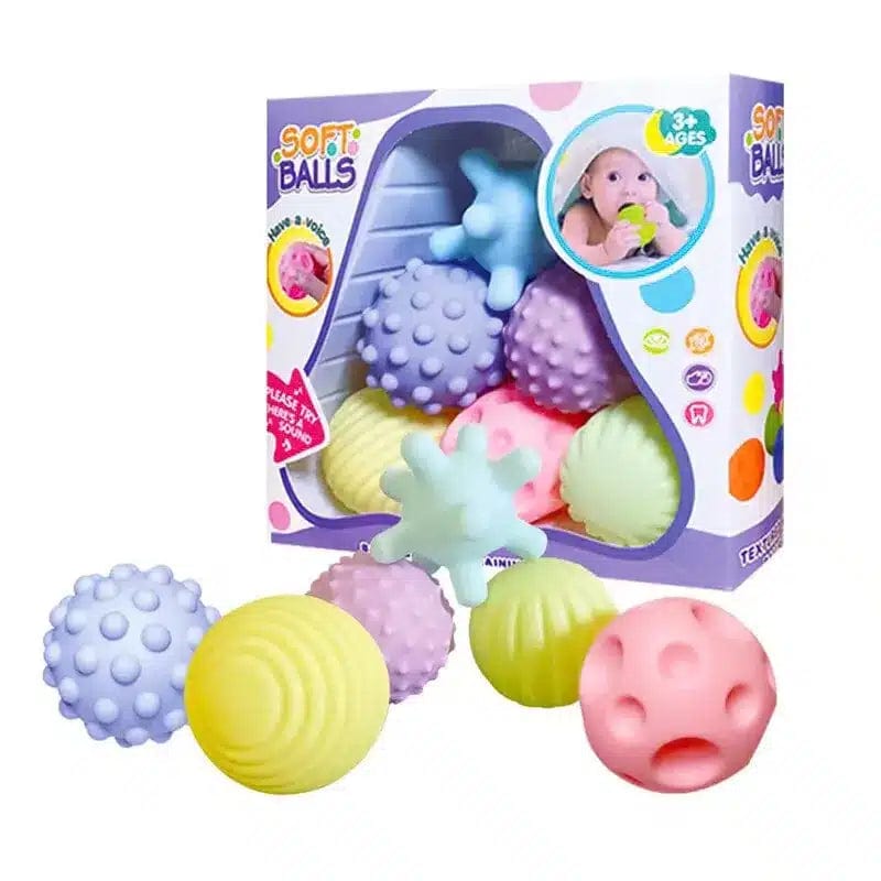 Set of 6 sensory balls for babies - Textured