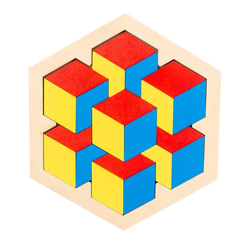 Tangram Cubes Bright Colors