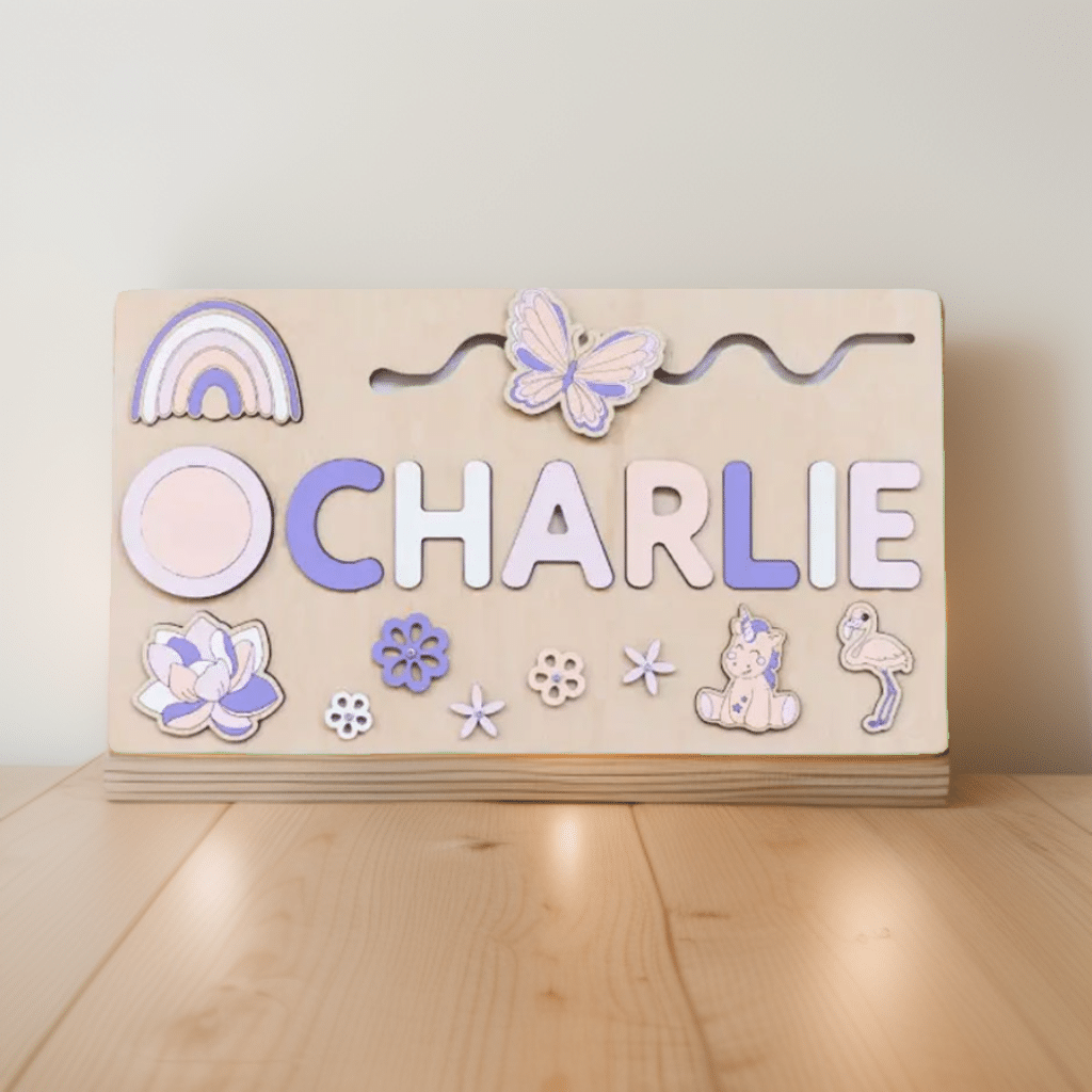 Violet Personalized Wooden Name Puzzle