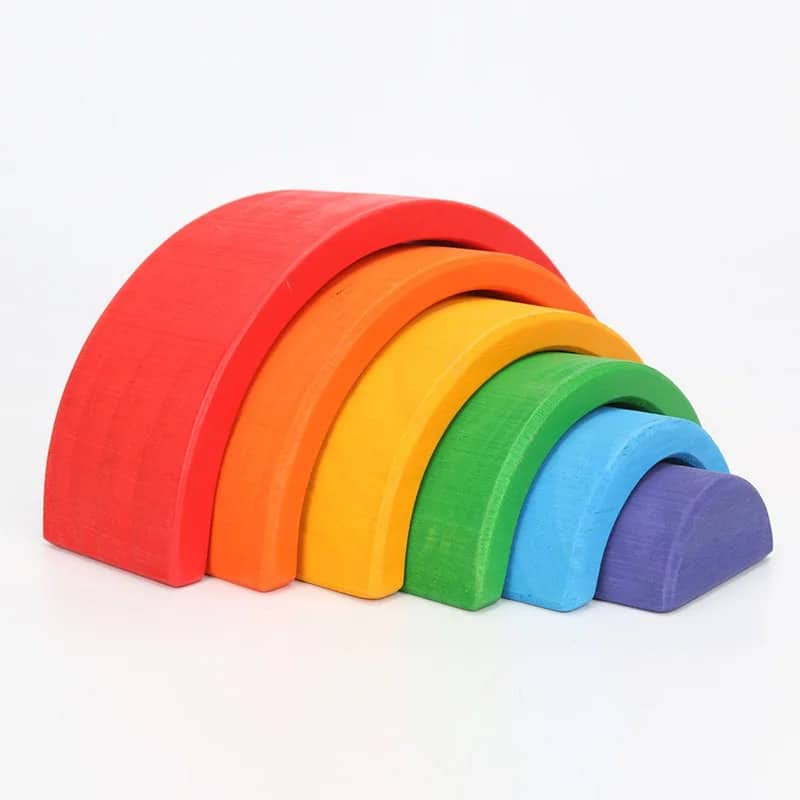 Vivid colors Montessori Wooden Rainbow