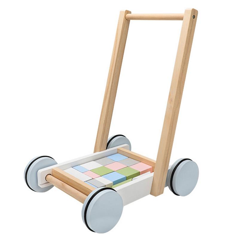 Walker Cart with Pastel Building Blocks