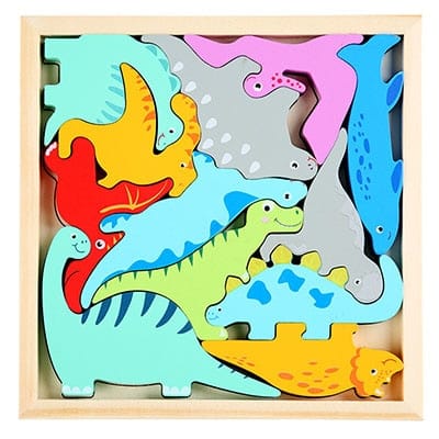 Wooden Dinosaur Tangram