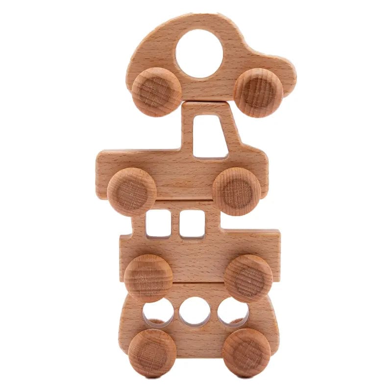 Wooden Teething Ring - Cars