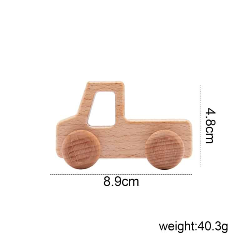 Wooden Teething Ring - Cars